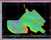 EM 3000 multibeam echosounder result - Click to enlarge picture